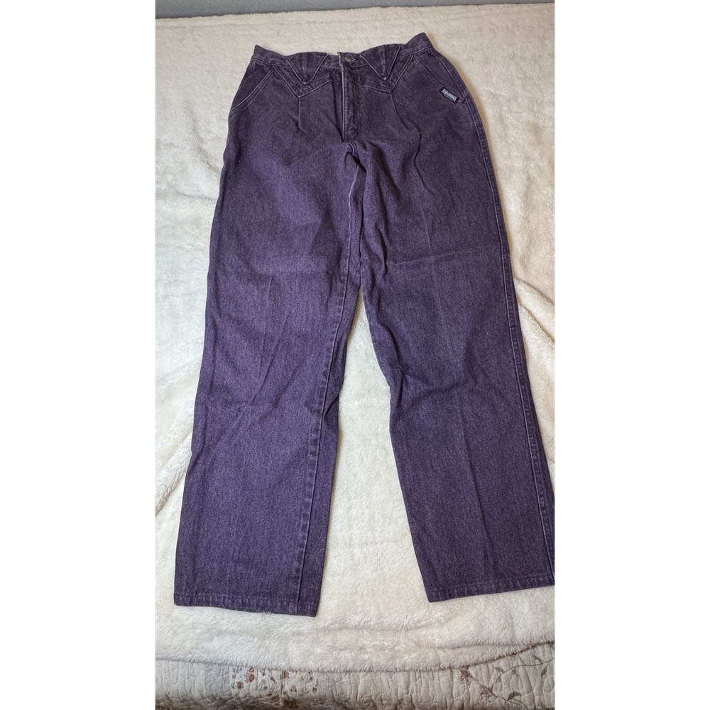 Vintage Roughrider By Circle T Jeans Purple Womens Size 15/16 USA Western Rodeo